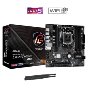 ASRock B650M PG Lightning WiFi AM5 Micro ATX Motherboard